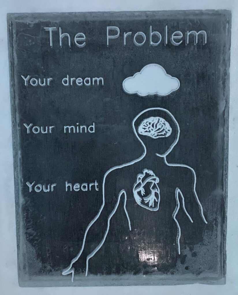 Het probleem: je droom, je mind, je hart.